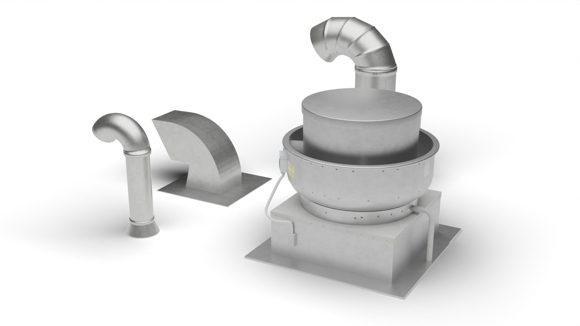 Rooftop HVAC assets Low-poly 3D model_11