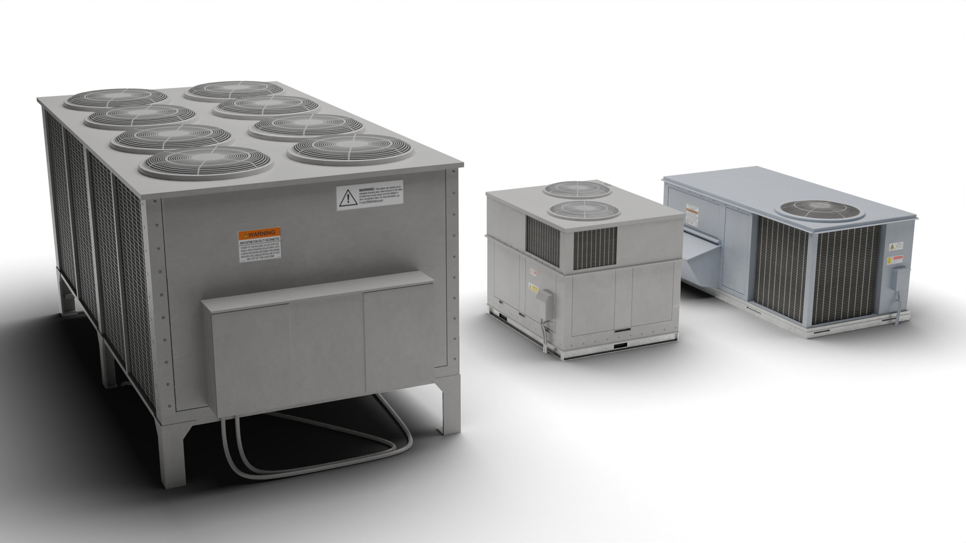 Rooftop HVAC assets Low-poly 3D model_9