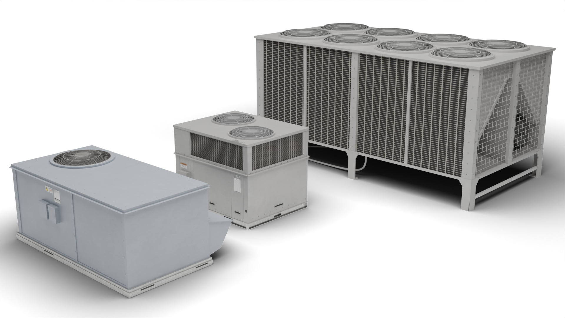 Rooftop HVAC assets Low-poly 3D model_8