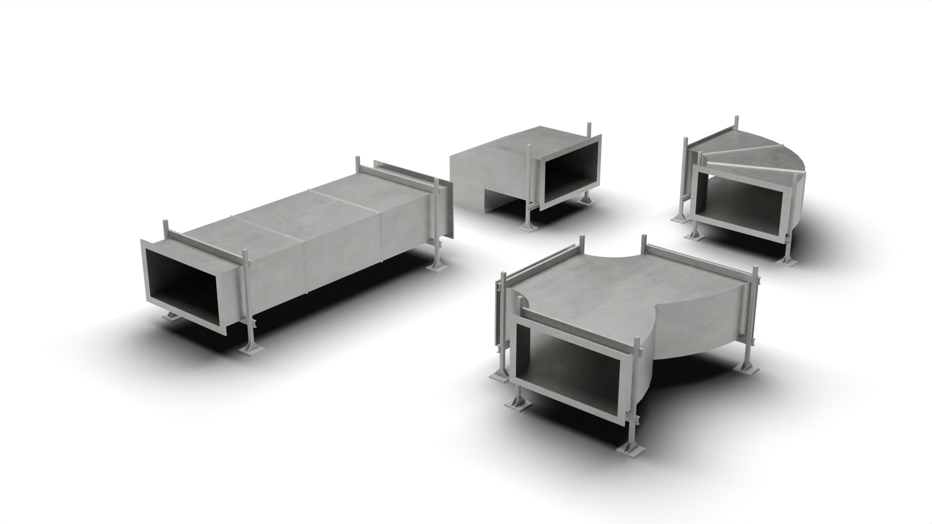 Rooftop HVAC assets Low-poly 3D model_6