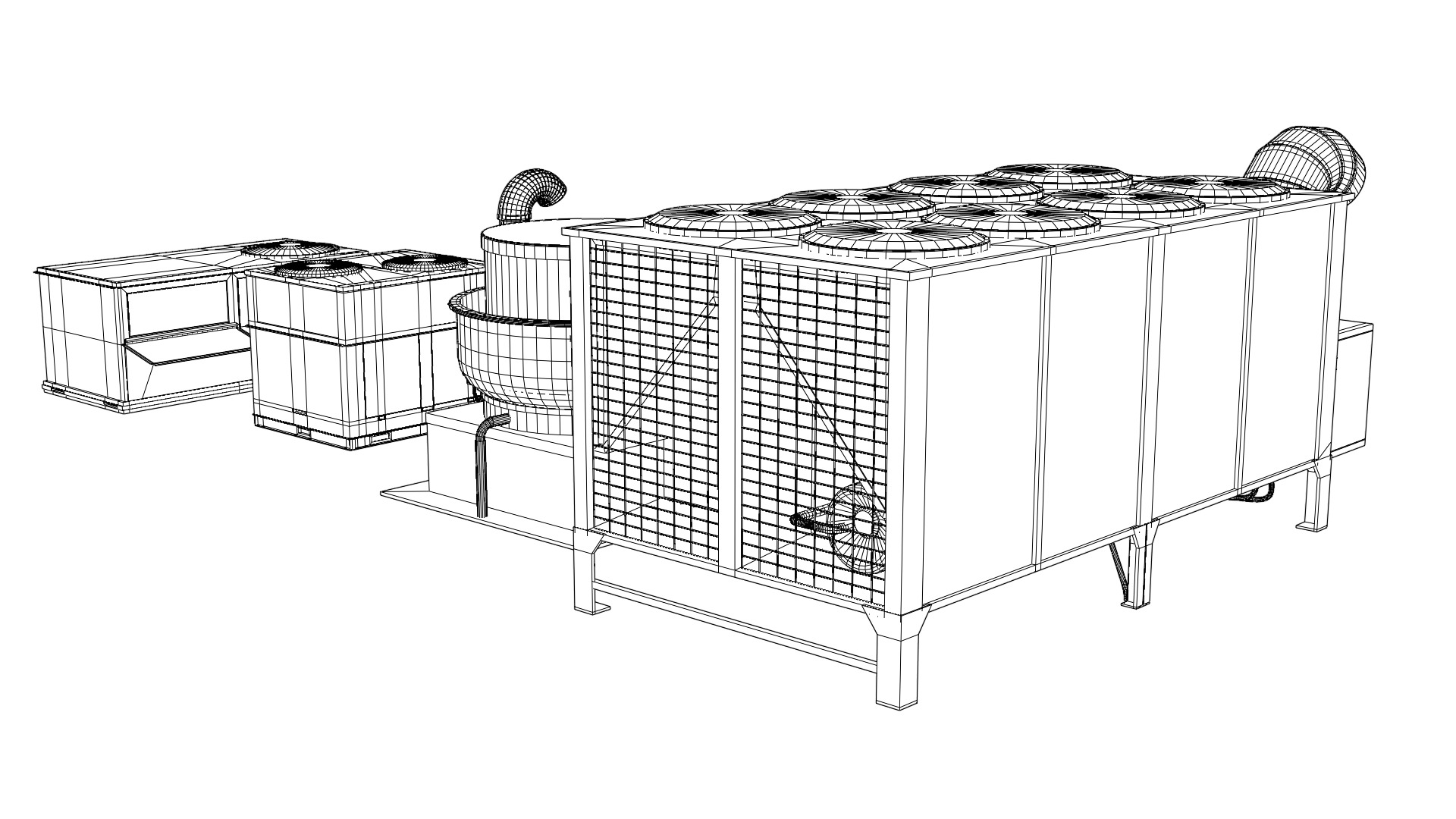 Rooftop HVAC assets Low-poly 3D model_17