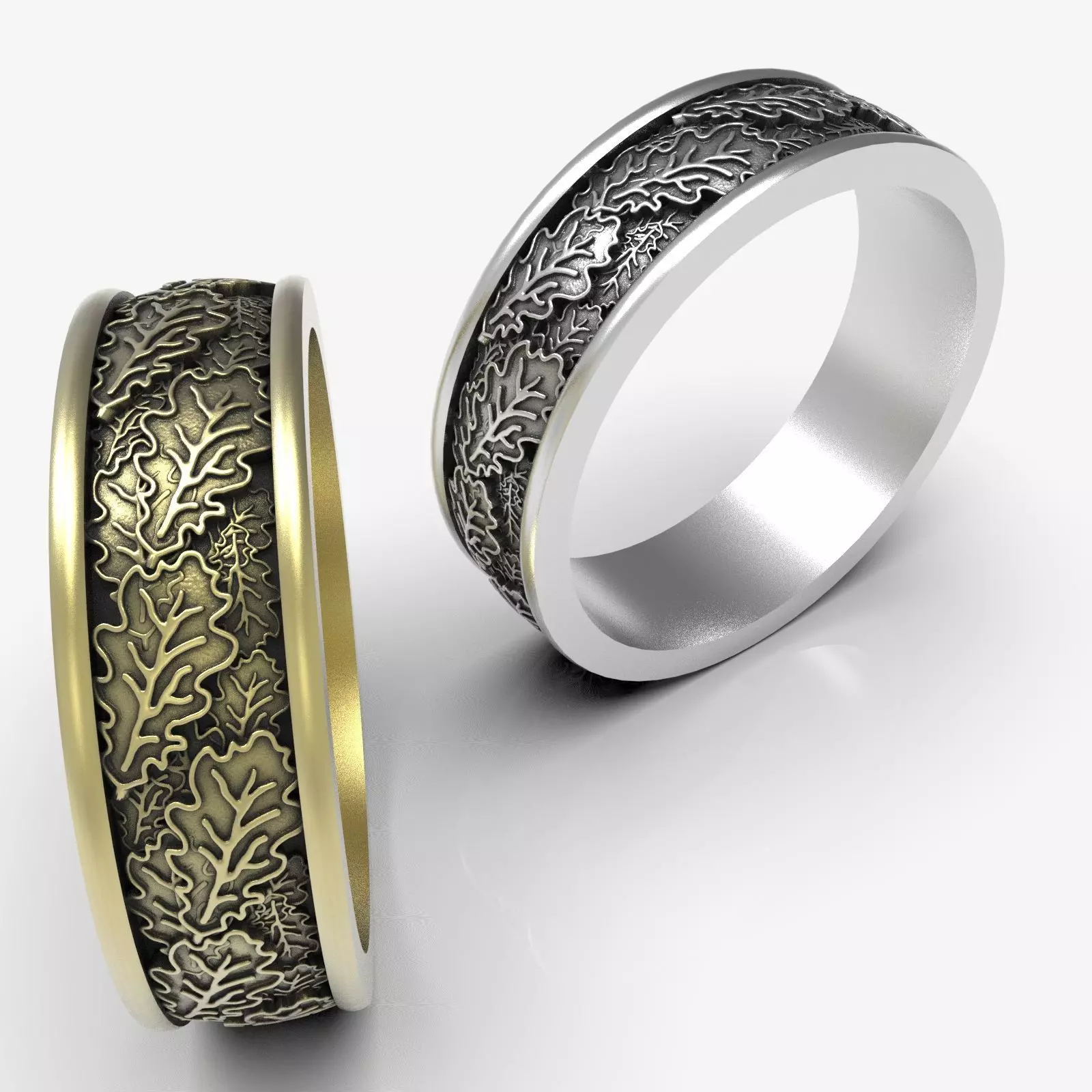 ring leaves 3D print model