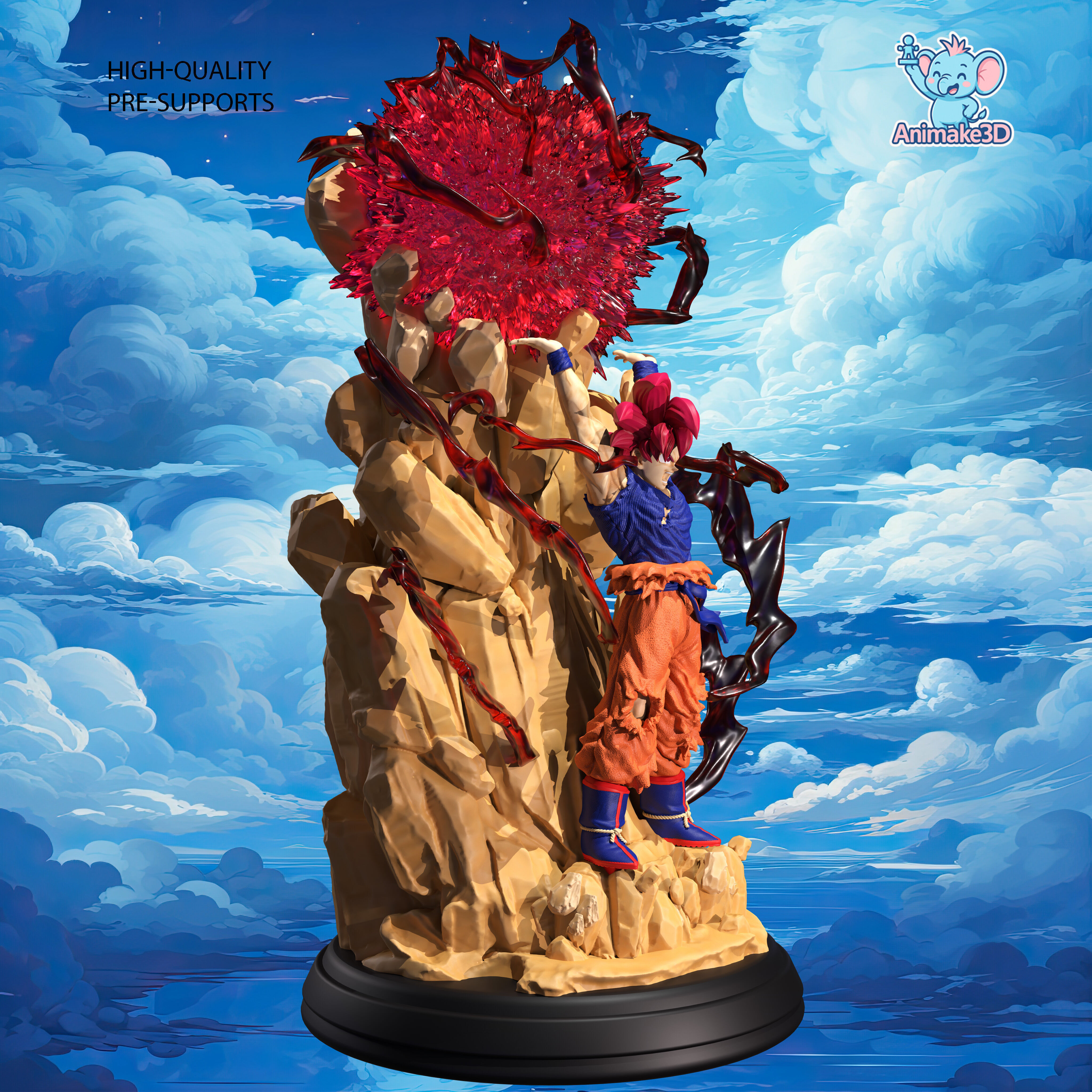 Goku 3d print 3D print model_2