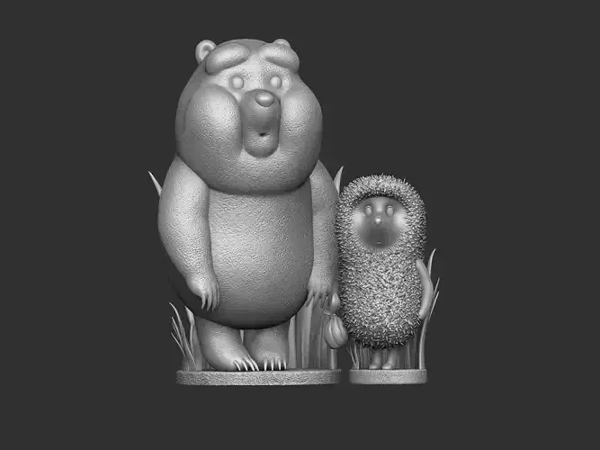 Hedgehog in the fog STL 3D print model