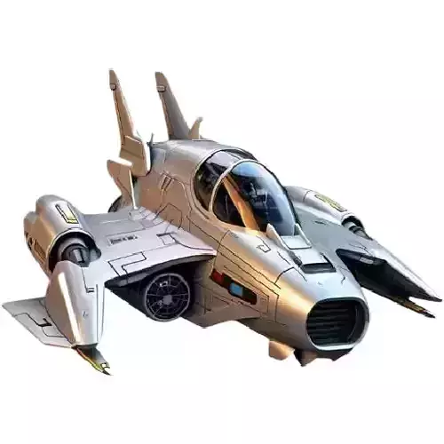 3D Sci-Fi Ship model Low-poly 3D model