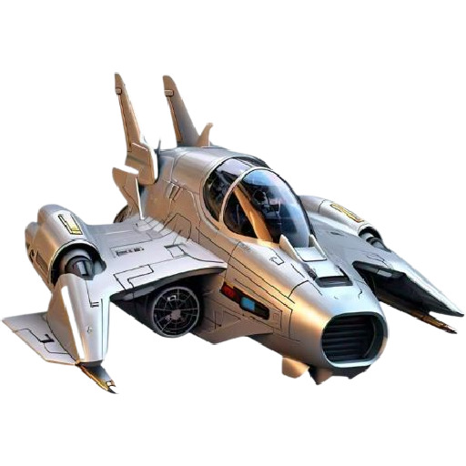 3D Sci-Fi Ship model Low-poly 3D model_1