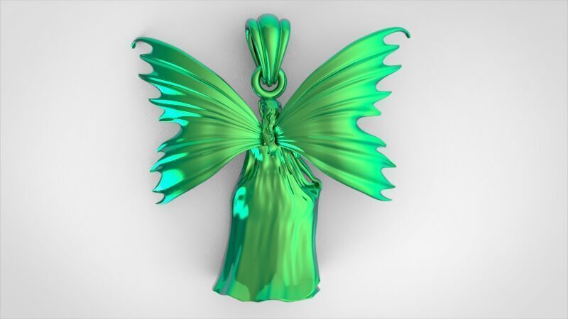 Fairy Pendant Necklace Charm Jewelry 3D print model_18