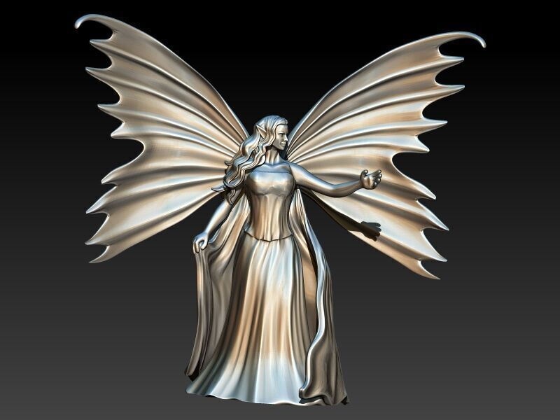Fairy Pendant Necklace Charm Jewelry 3D print model_10