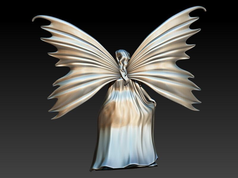 Fairy Pendant Necklace Charm Jewelry 3D print model_17