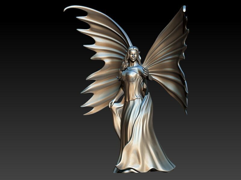 Fairy Pendant Necklace Charm Jewelry 3D print model_13