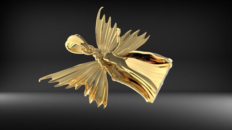 Fairy Pendant Necklace Charm Jewelry 3D print model_21