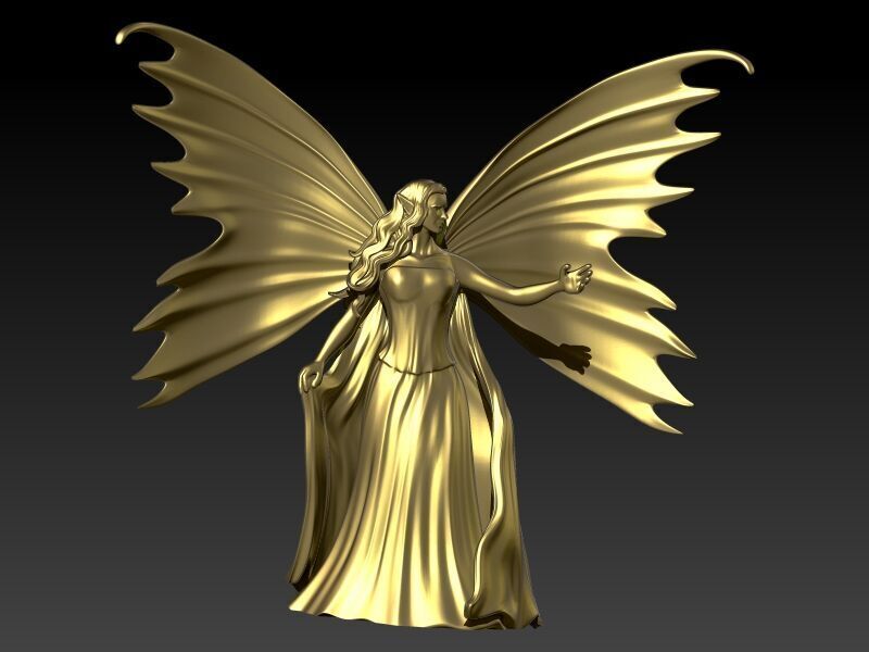 Fairy Pendant Necklace Charm Jewelry 3D print model_7