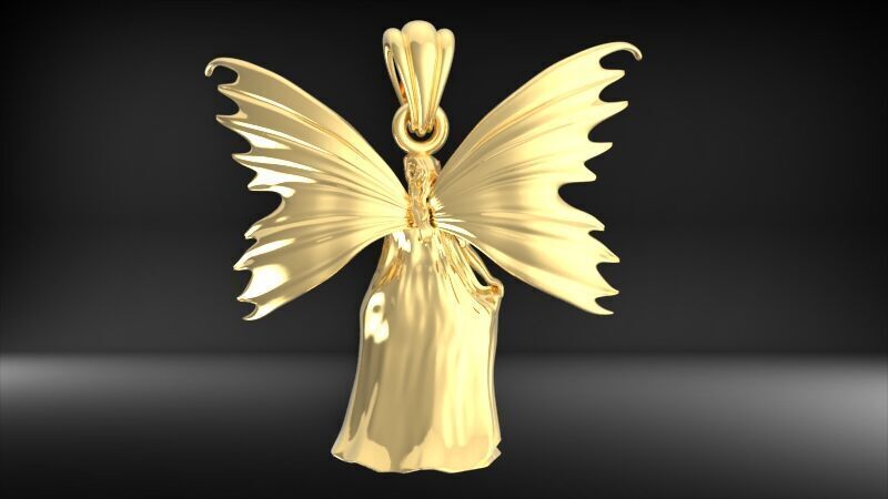 Fairy Pendant Necklace Charm Jewelry 3D print model_20