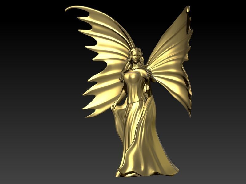 Fairy Pendant Necklace Charm Jewelry 3D print model_1