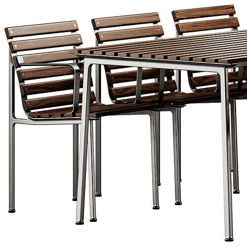 Traverse Garden Table and Chair by Hay 3D model 6