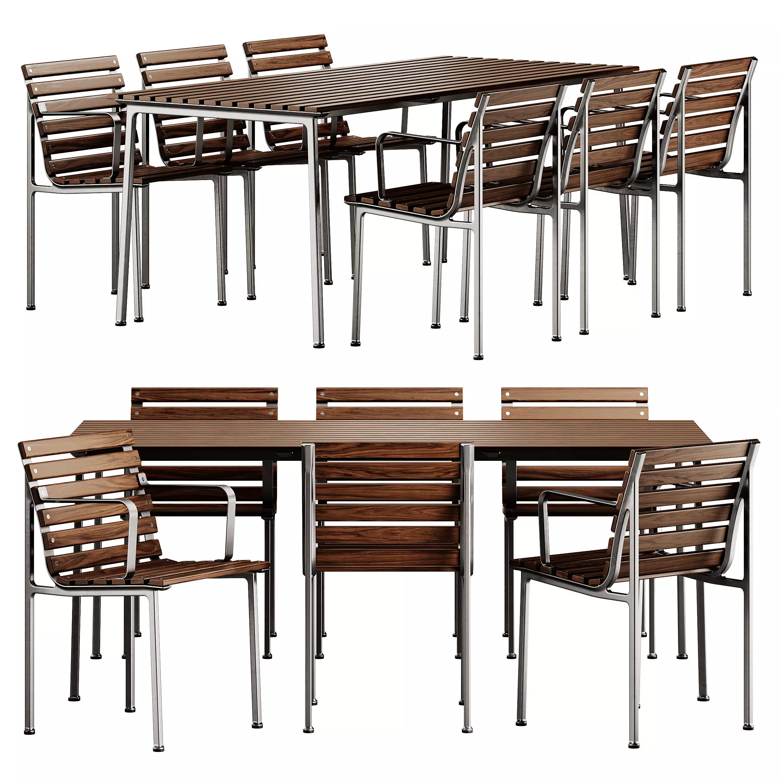 Traverse Garden Table and Chair by Hay 3D model_0