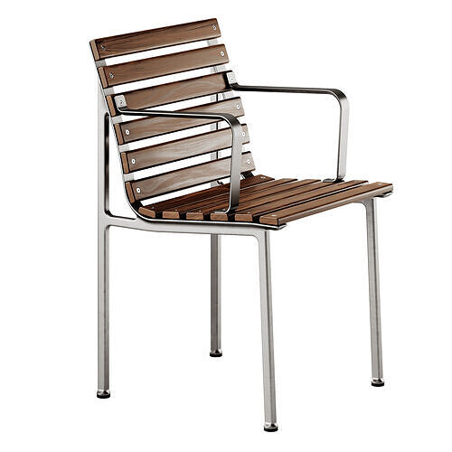 Traverse Garden Table and Chair by Hay 3D model 3