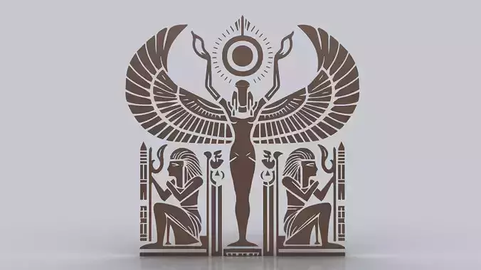 Egyptian Symbols - 057 - Topology Low-poly 3D model