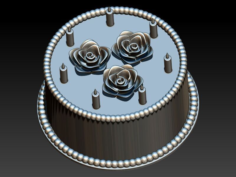 Cake Pendant 3D print model_9