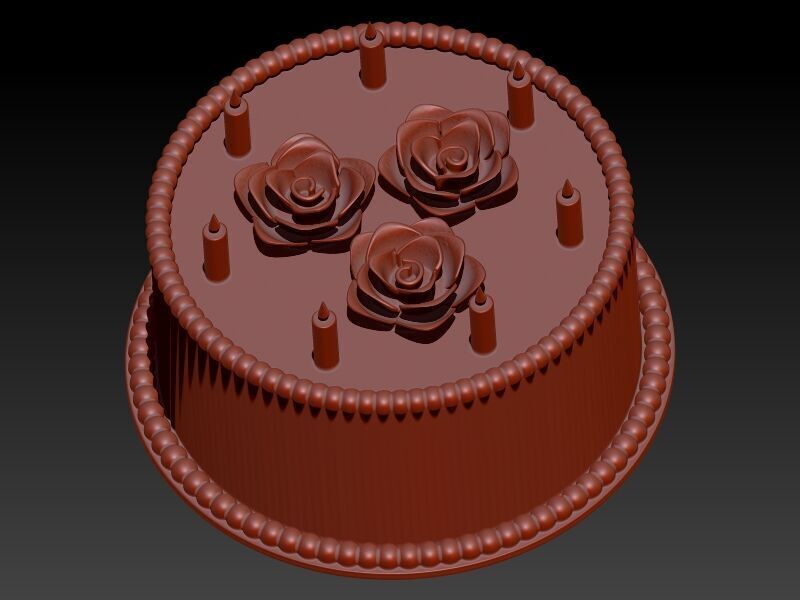 Cake Pendant 3D print model_1