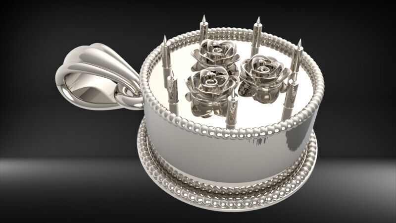 Cake Pendant 3D print model_16