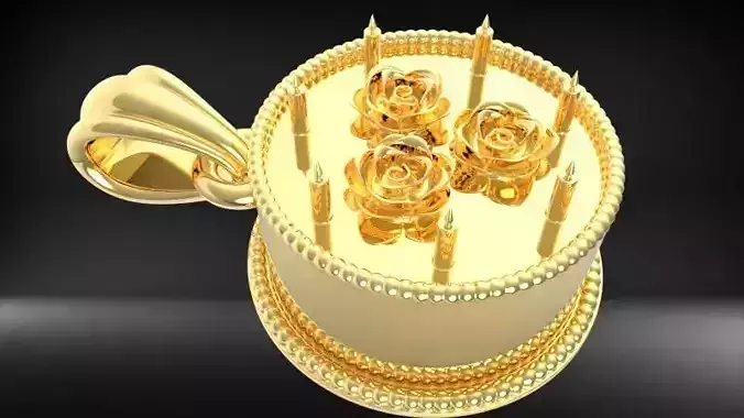 Cake Pendant 3D print model