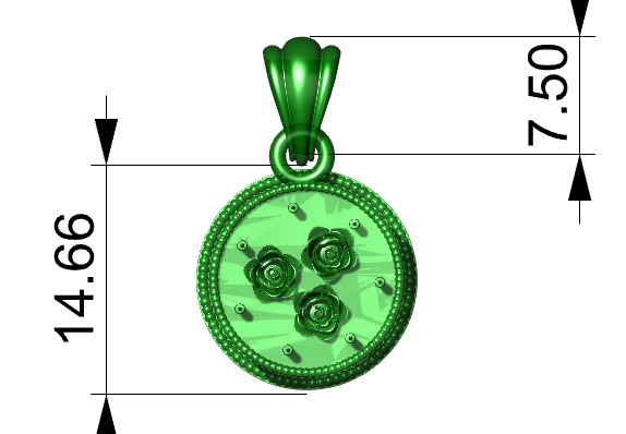 Cake Pendant 3D print model_19