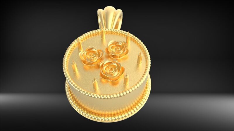 Cake Pendant 3D print model_8