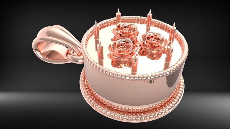Cake Pendant 3D print model_15