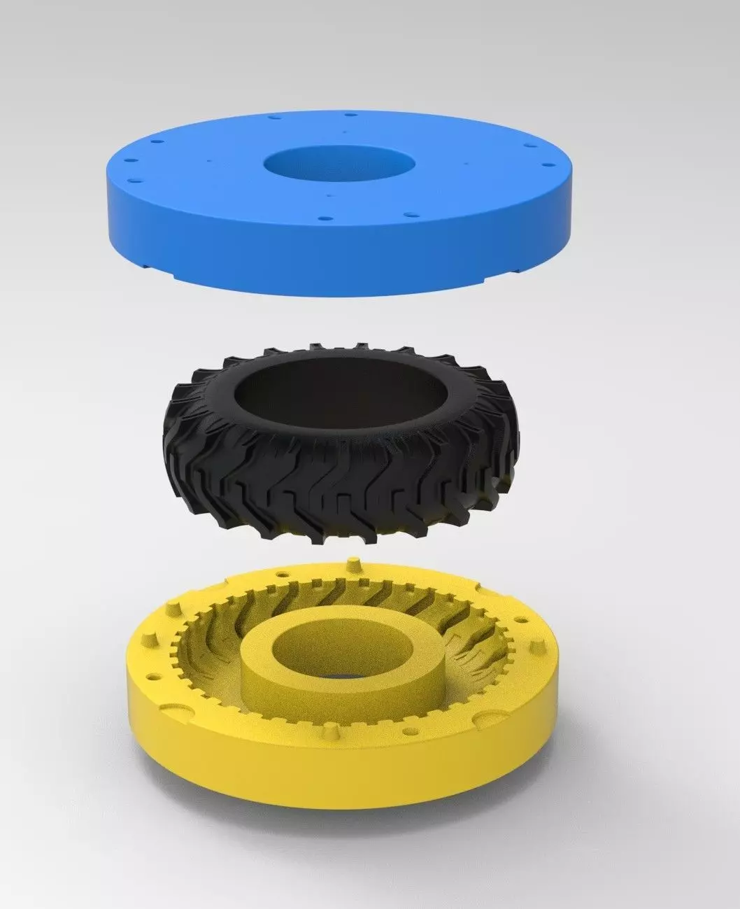 Mold for Tractor tire 41 Scale 3D print model