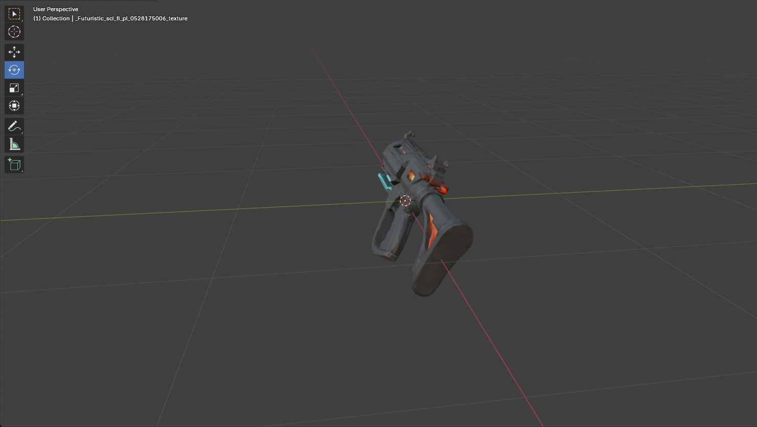 Realistic 3D Handgun  Low-poly 3D model_4