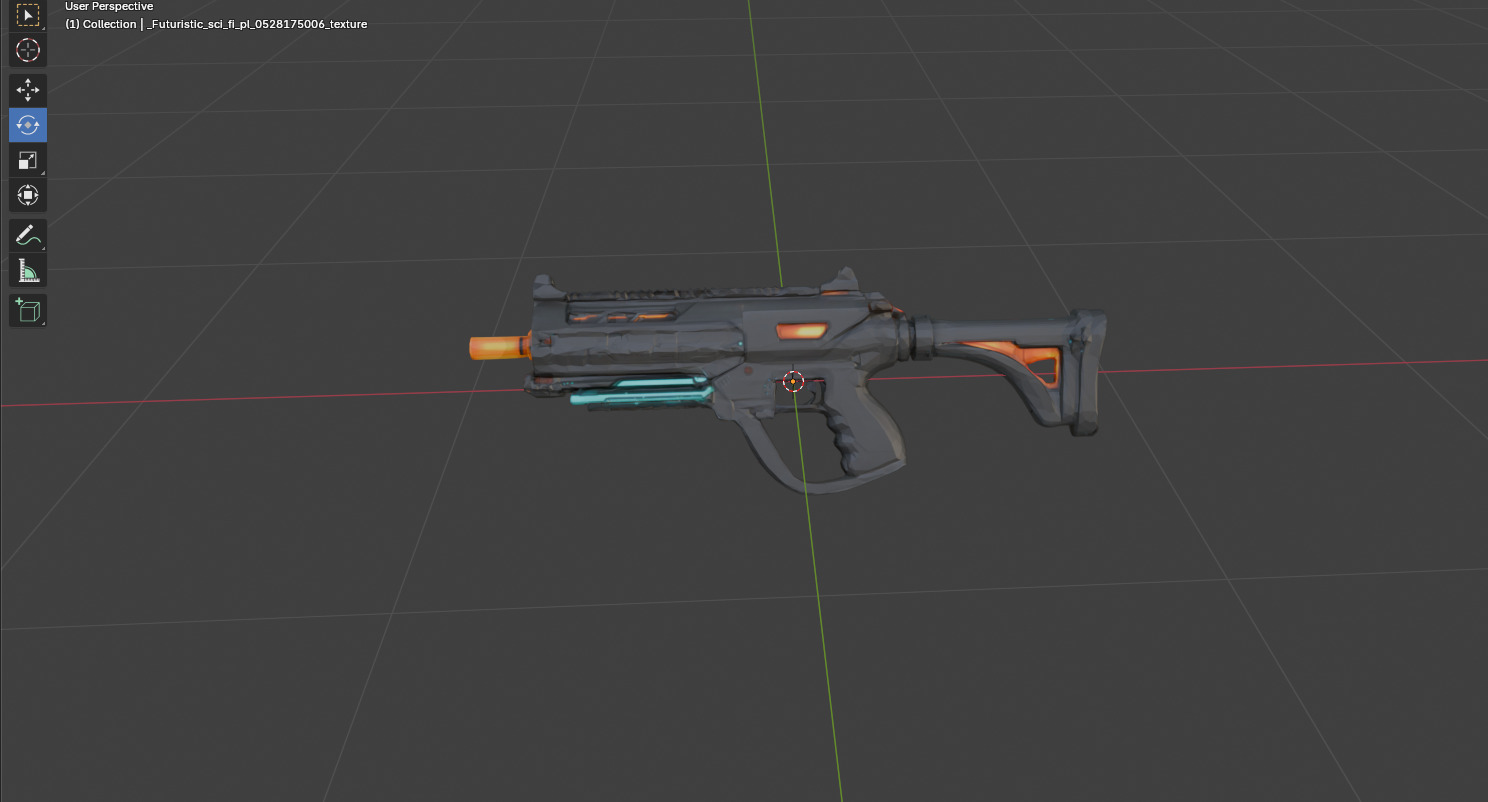 Realistic 3D Handgun  Low-poly 3D model_5