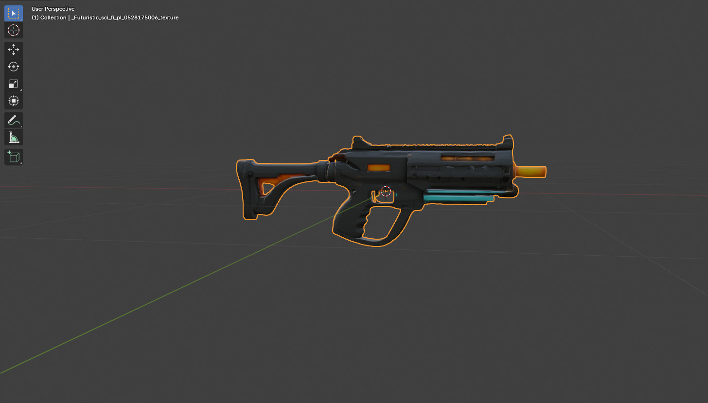 Realistic 3D Handgun  Low-poly 3D model_2