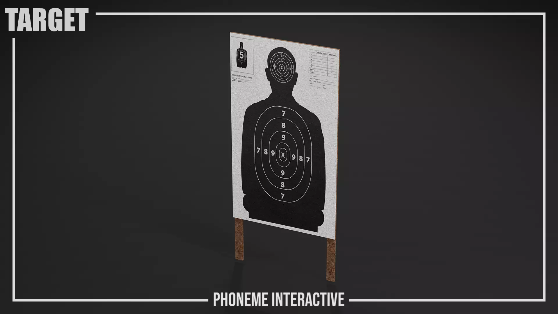 Shooting Target - Game Ready Low Poly Prop with 4K PBR Free low-poly 3D model_0