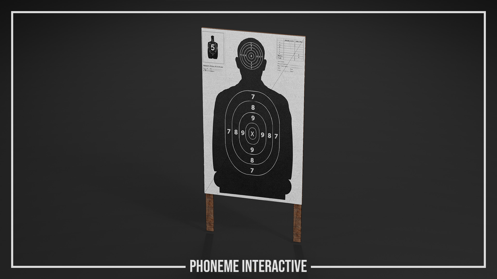 Shooting Target - Game Ready Low Poly Prop with 4K PBR Free low-poly 3D model_3