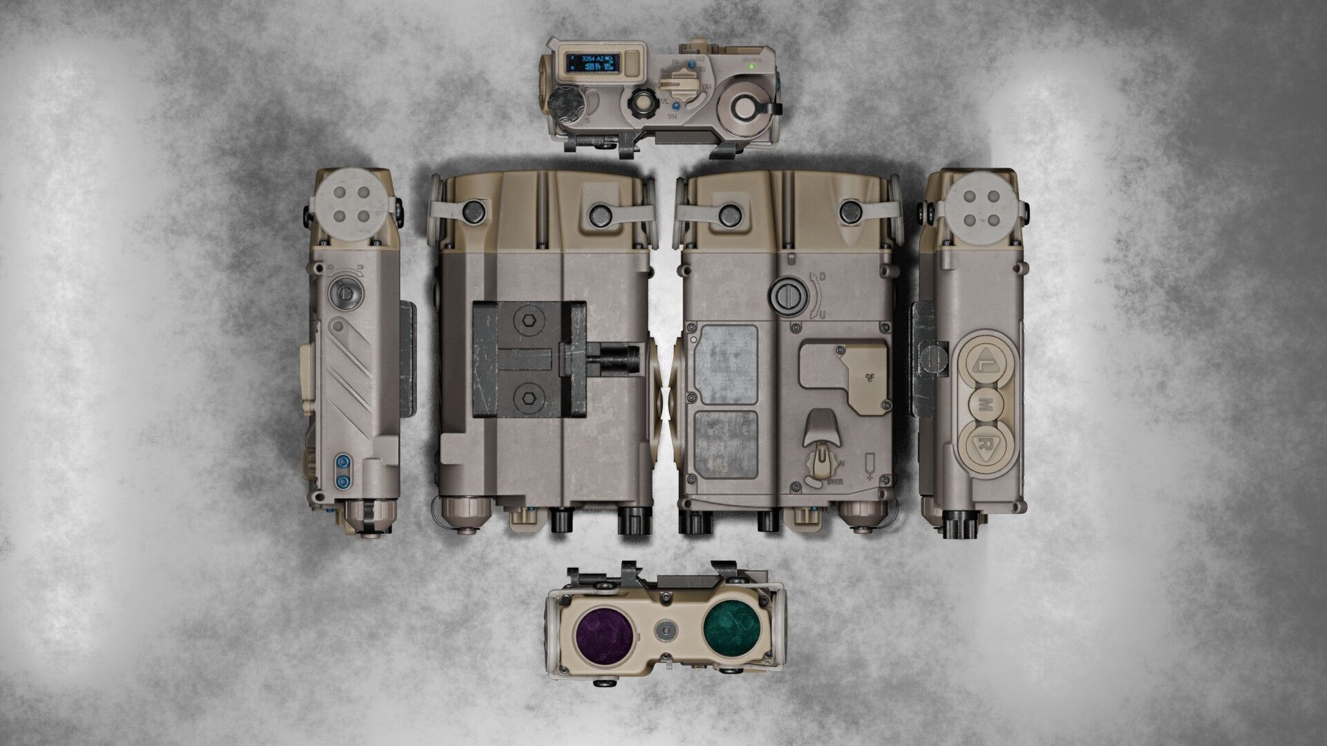 L3 Harris - SPEAR Rangefinder Low-poly 3D model_18