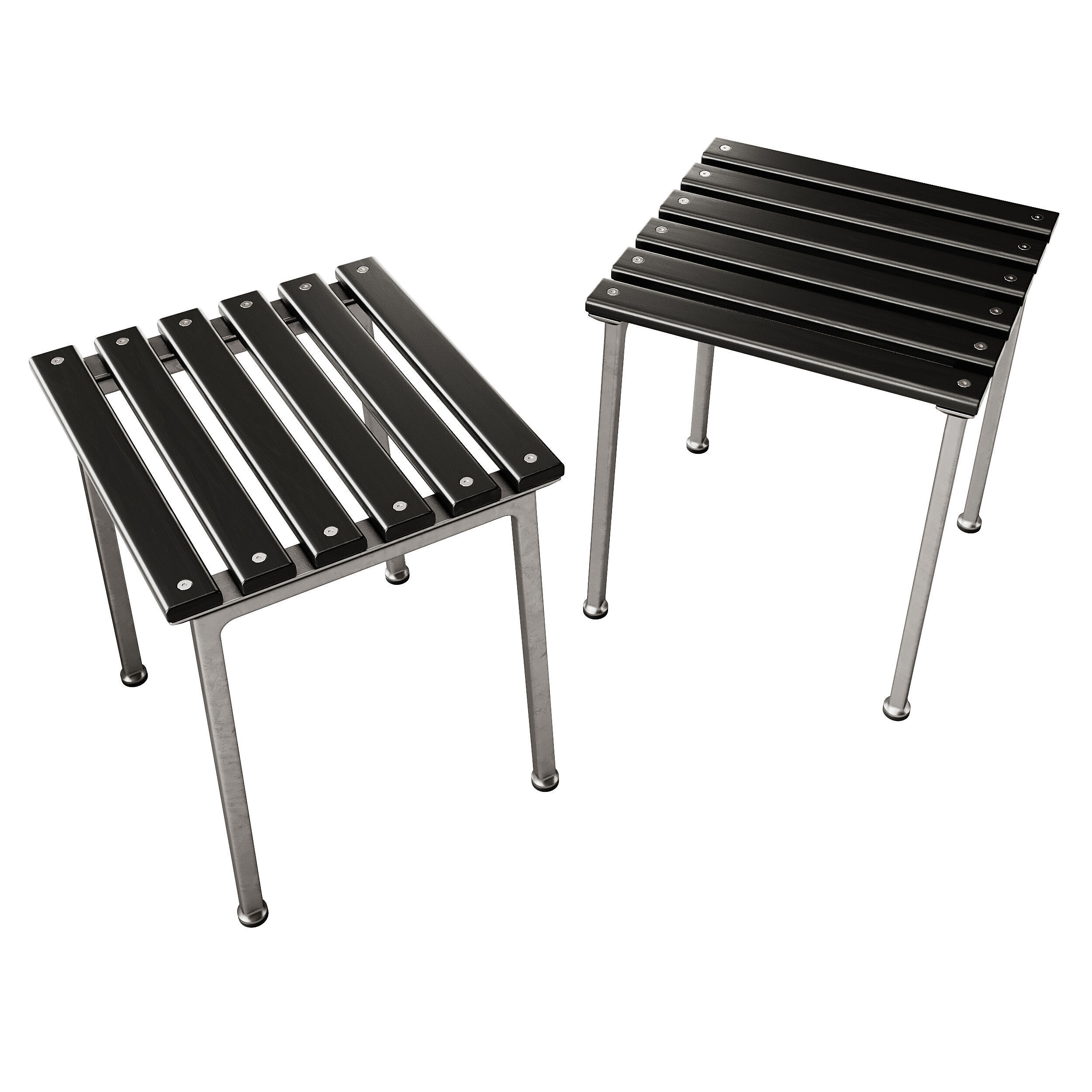 Traverse Garden Table and Stool by Hay 3D model_1