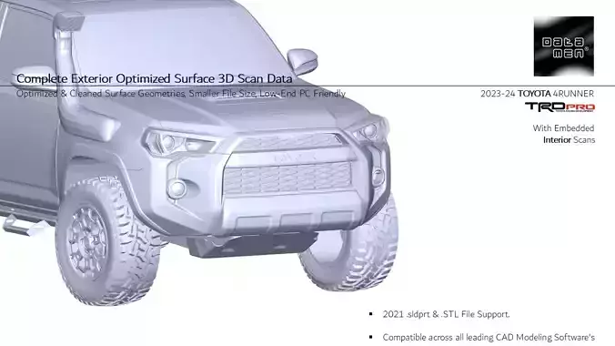 2023 2024 TOYOTA 4RUNNER 5th Gen TRD Pro 3D Scan Surface Data 3D model