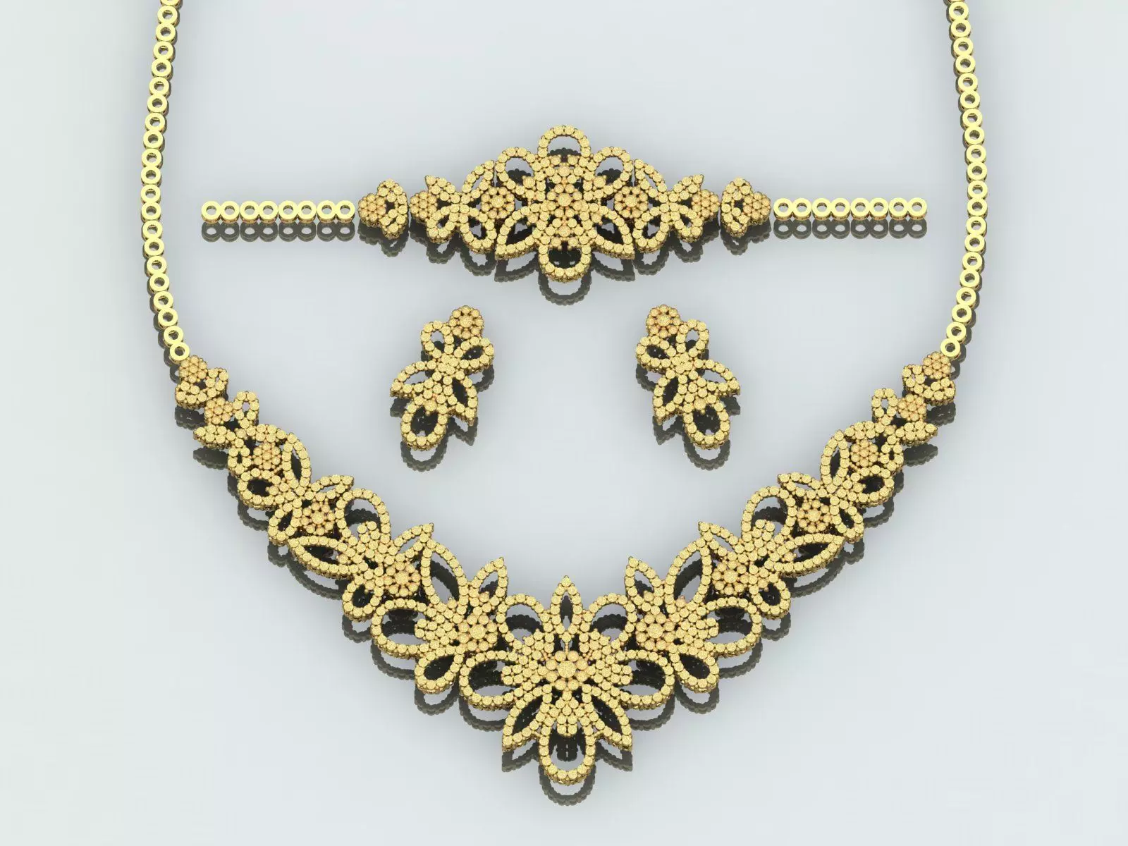 Gold Set  3D print model_0