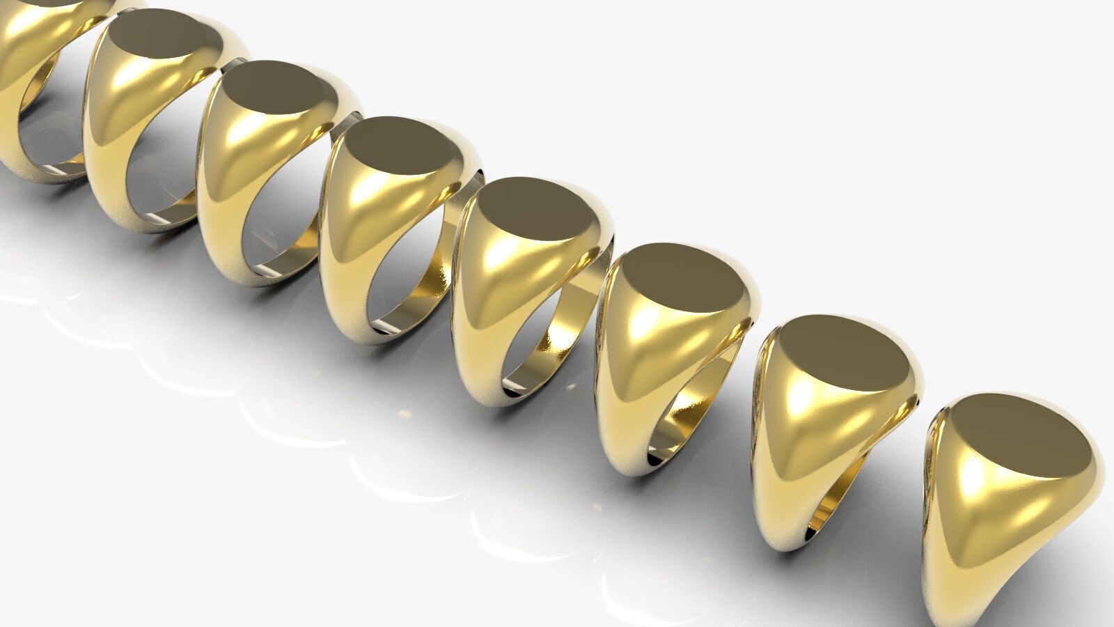 Oval Signet Ring 3D print model_5