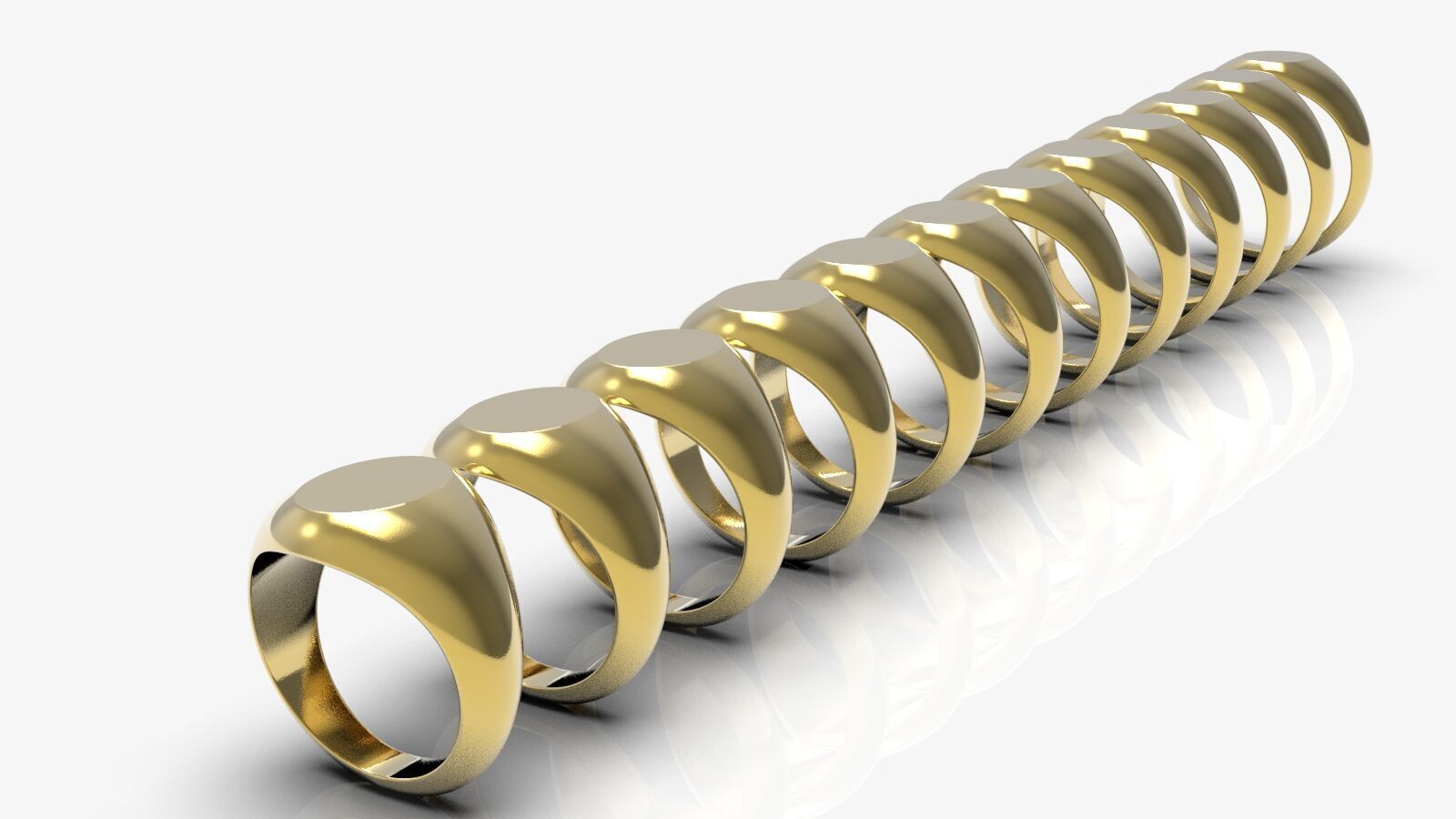 Oval Signet Ring 3D print model_3