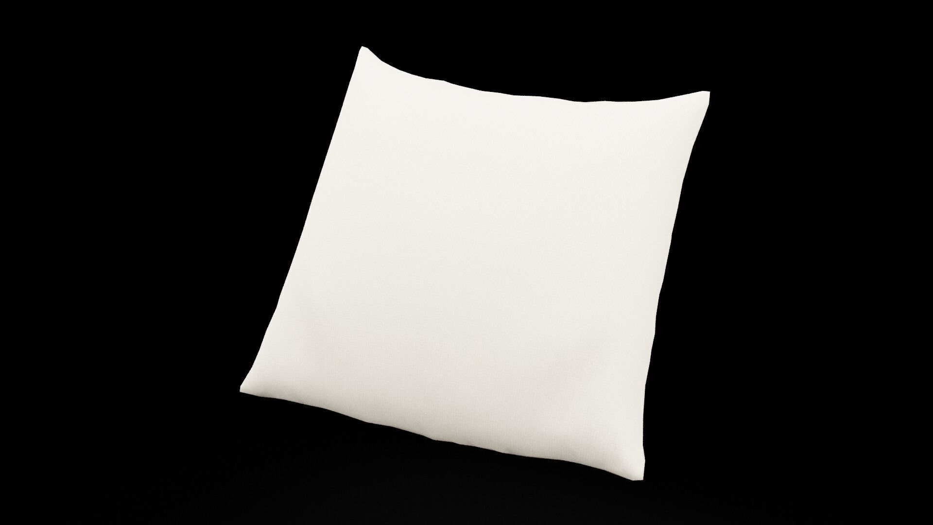 White Pillow Low-poly 3D model_6