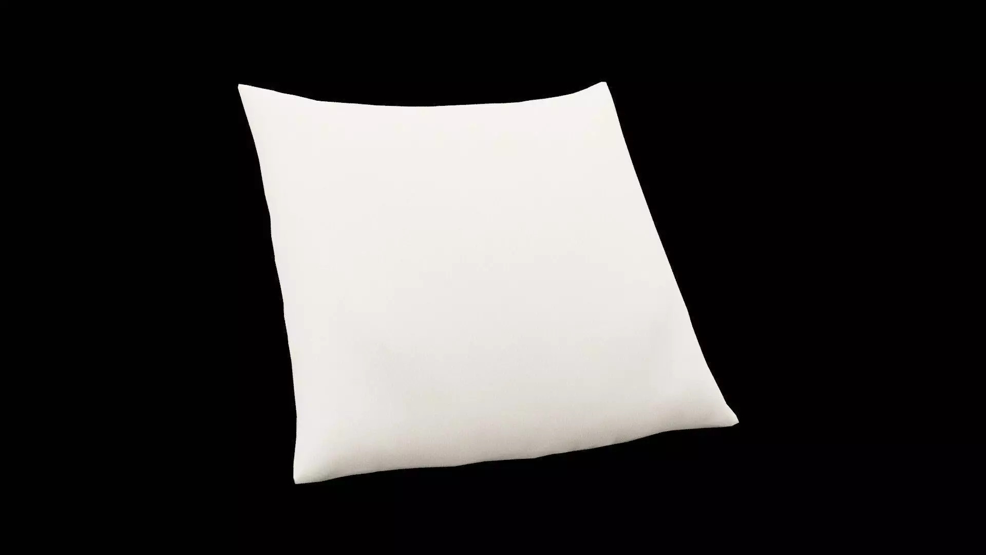 White Pillow Low-poly 3D model_0