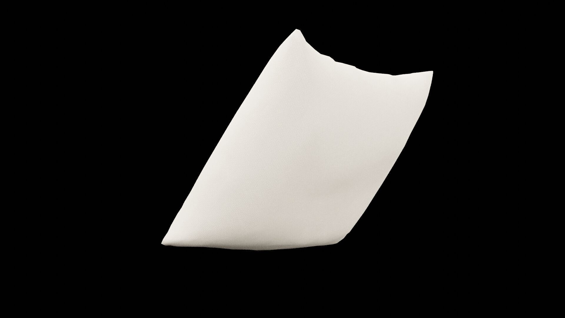 White Pillow Low-poly 3D model_7