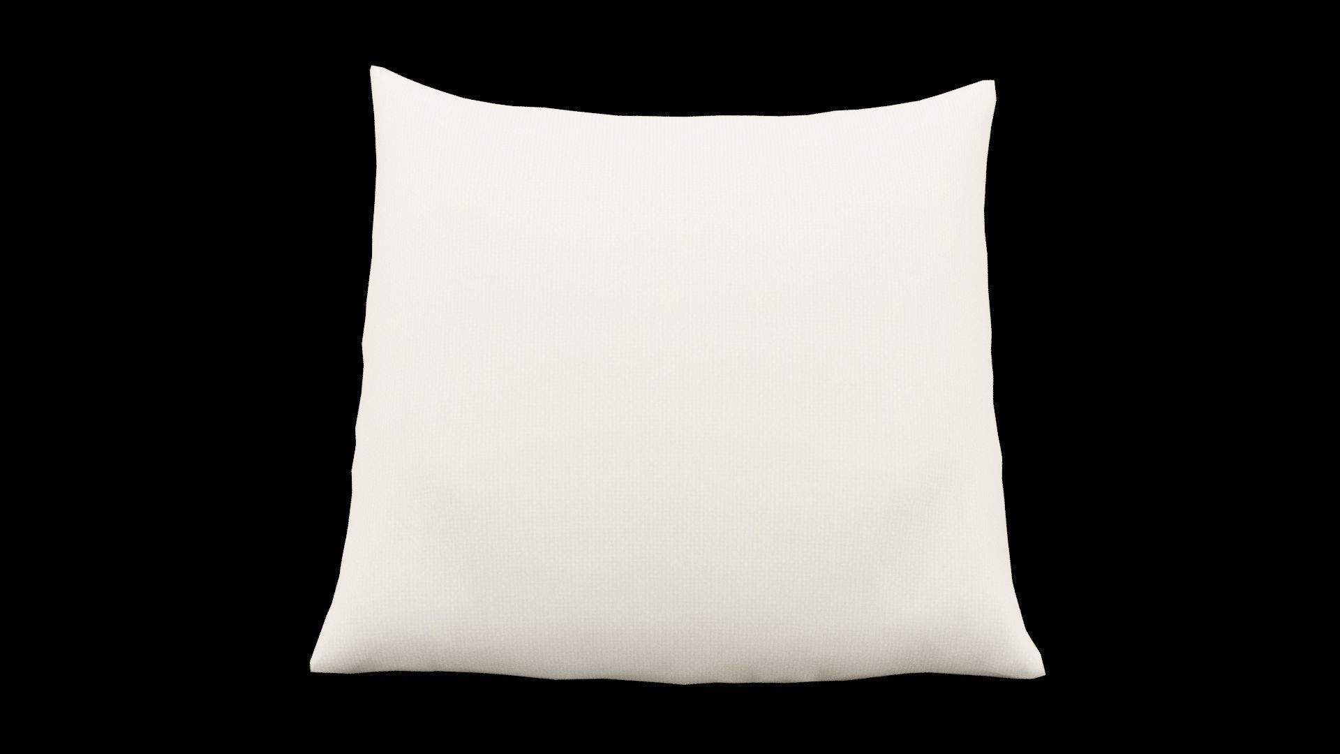 White Pillow Low-poly 3D model_1