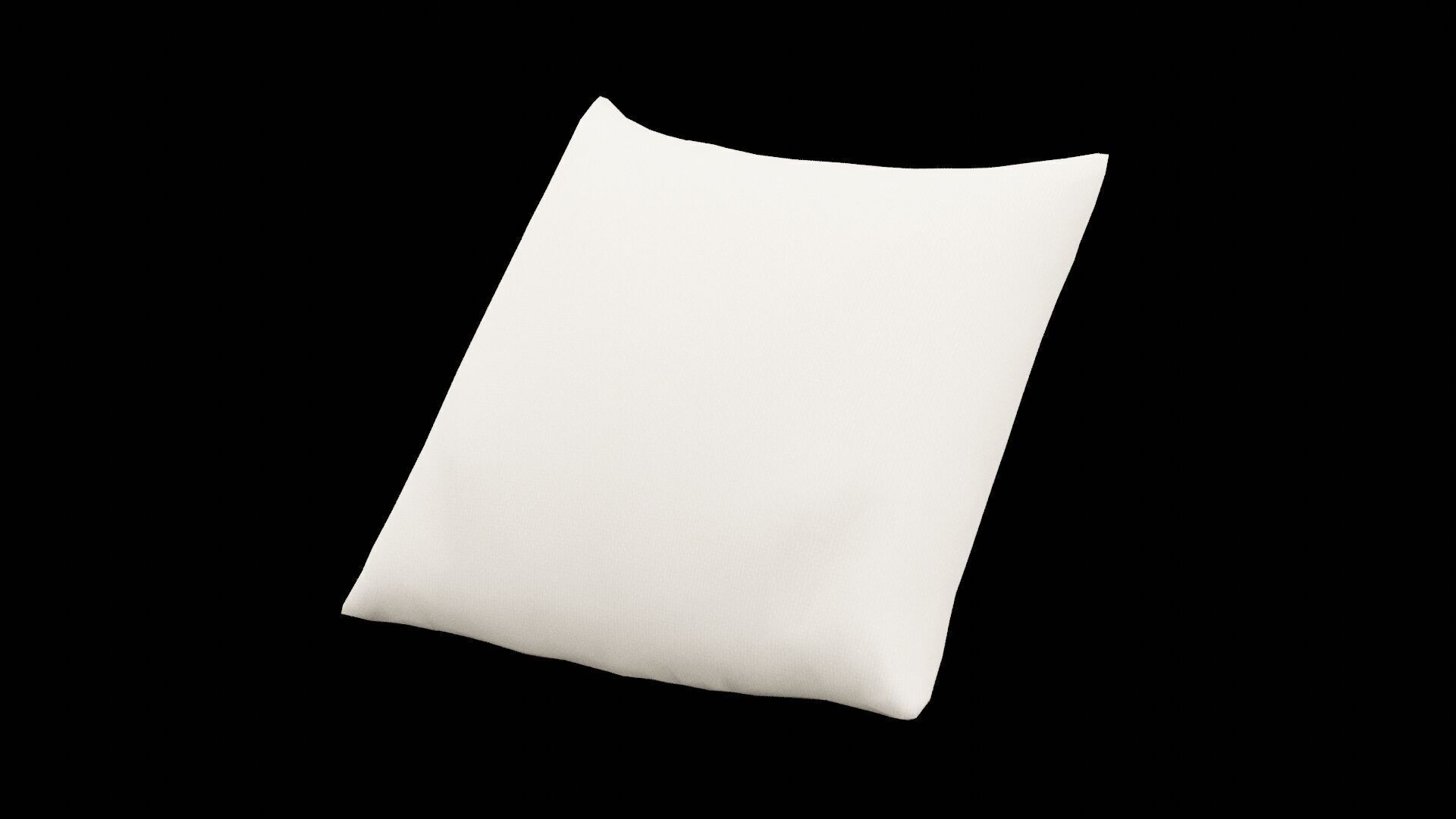 White Pillow Low-poly 3D model_3