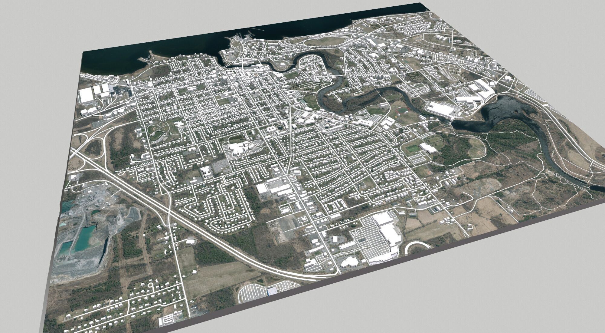 Cityscape Plattsburgh Clinton County New York United States 3D model_14