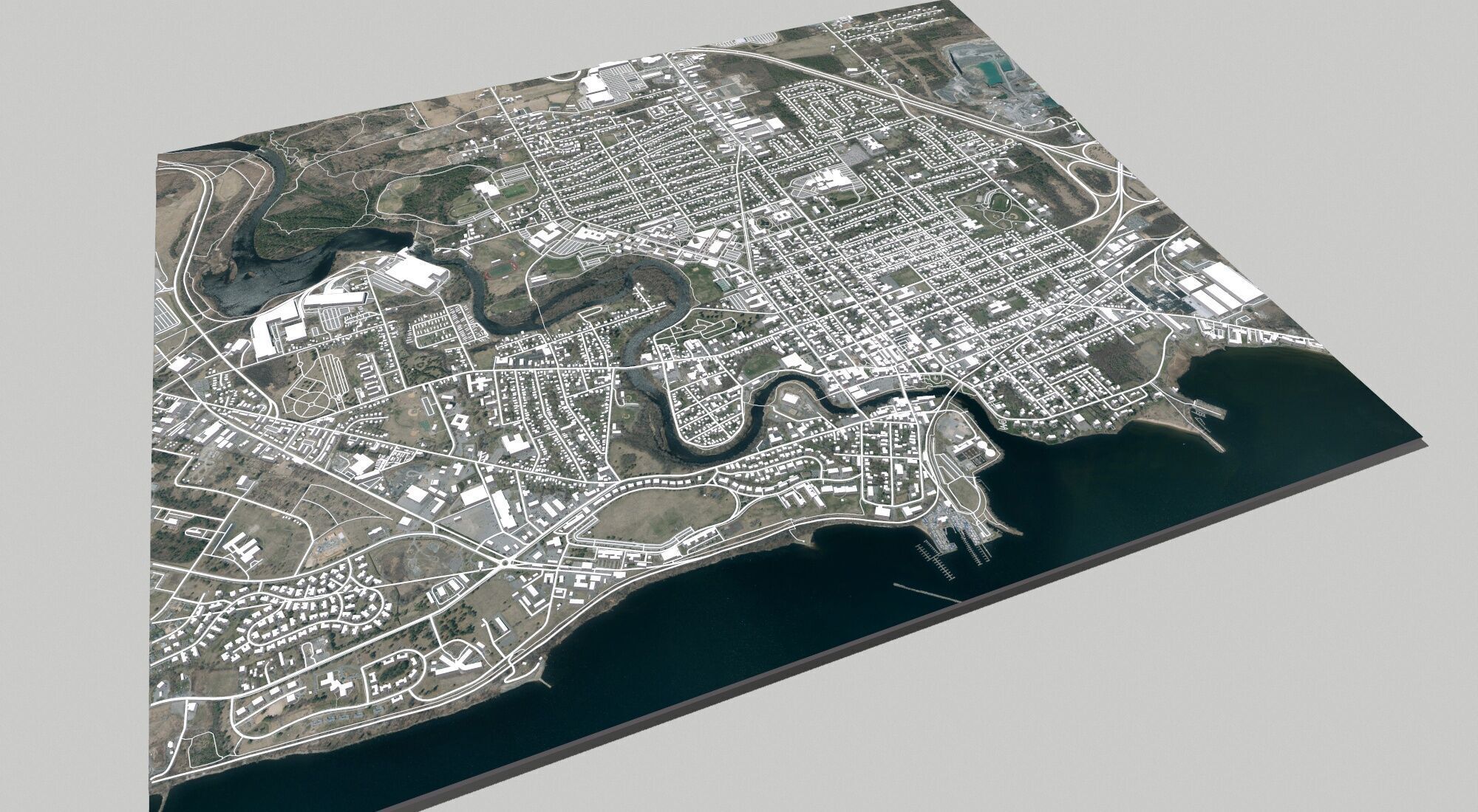 Cityscape Plattsburgh Clinton County New York United States 3D model_17