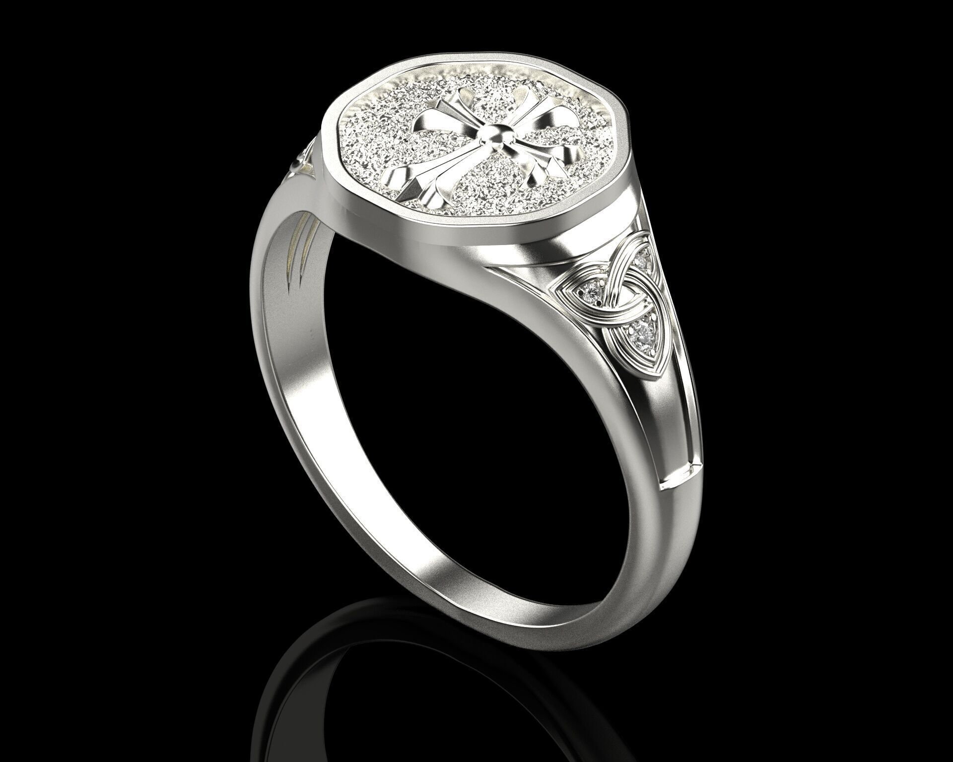 Cross Christian Ring 170 3D print model_8