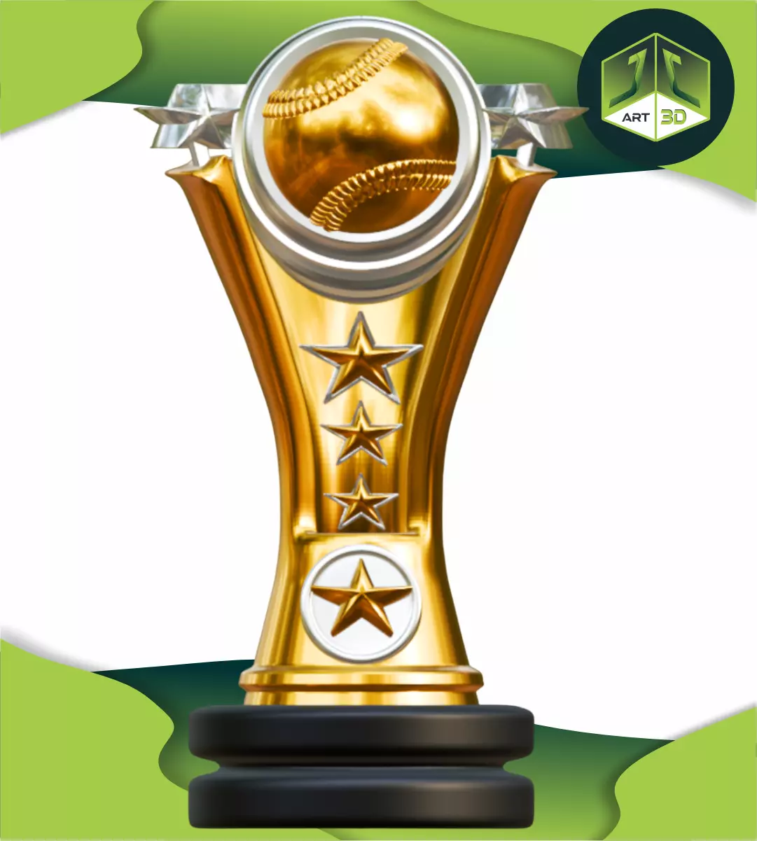 Premium 3D Printable Baseball Trophy - Files Ready 3D print model_0
